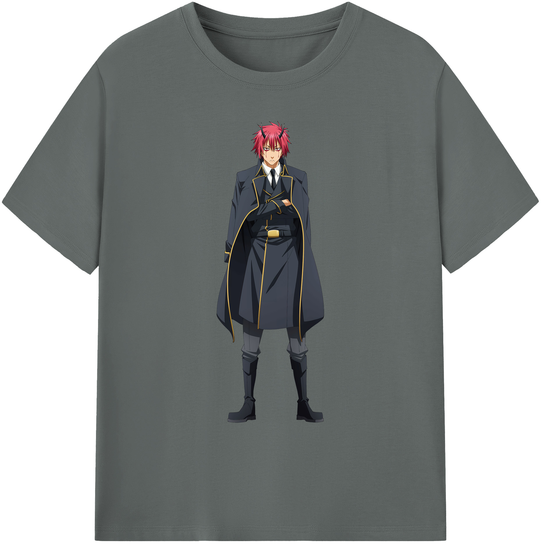 （画像用） 転スラ Regarding Reincarnated to Slime 綿100％ メンズ半袖Tシャツ｜肌触りやわらか＆通気性